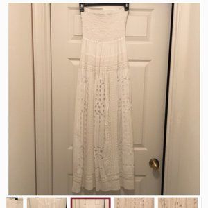 Vintage Michael Kors white strapless iolite dress, wedding rehearsal, beach